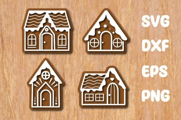 Christmas Gingerbread House 3 Svg for Crafts and Graphics