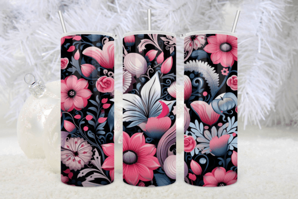 Flower in Love Valentine's Day Tumbler 2 Graphics Freebies
