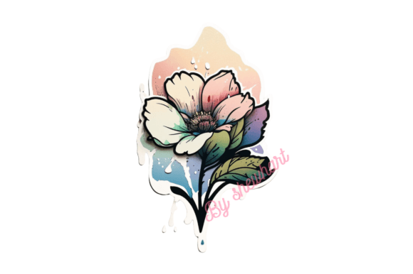 Flower Water Color Graphics Freebies