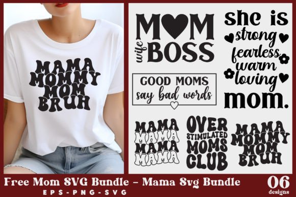 Free Mom SVG Bundle - Mama Svg Bundle Graphics & Crafts