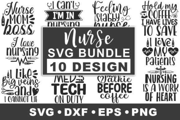 Free Nurse SVG Bundle, Graphics & Crafts