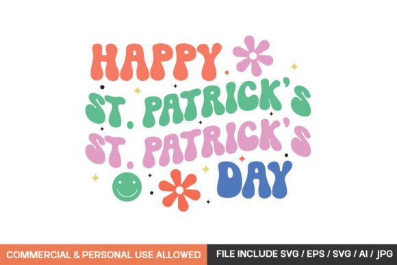 Happy St. Patrick's Day Retro Design: Graphics & Crafts