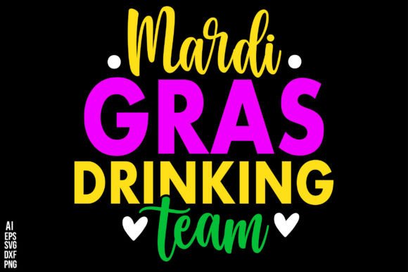 Mardi Gras Drinking Team Graphics and Crafts