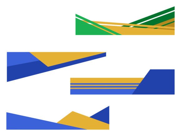 Modern Abstract Geometric Shape Banner