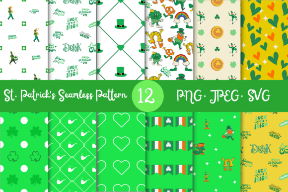 St. Patrick’s Seamless Pattern: Graphics & Freebies for Branding