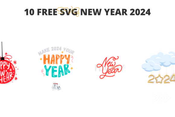 SVG NEW YEAR 2024 Graphics Freebies