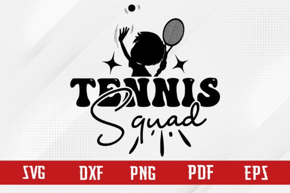 Tennis Squad Svg Design: Graphics for Crafts & Small Business