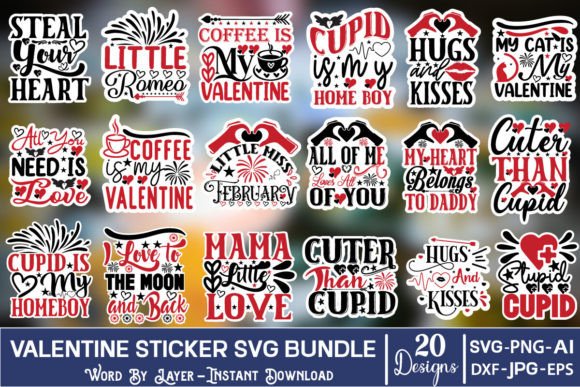 Valentine's Day SVG Bundle for Graphics and Crafts